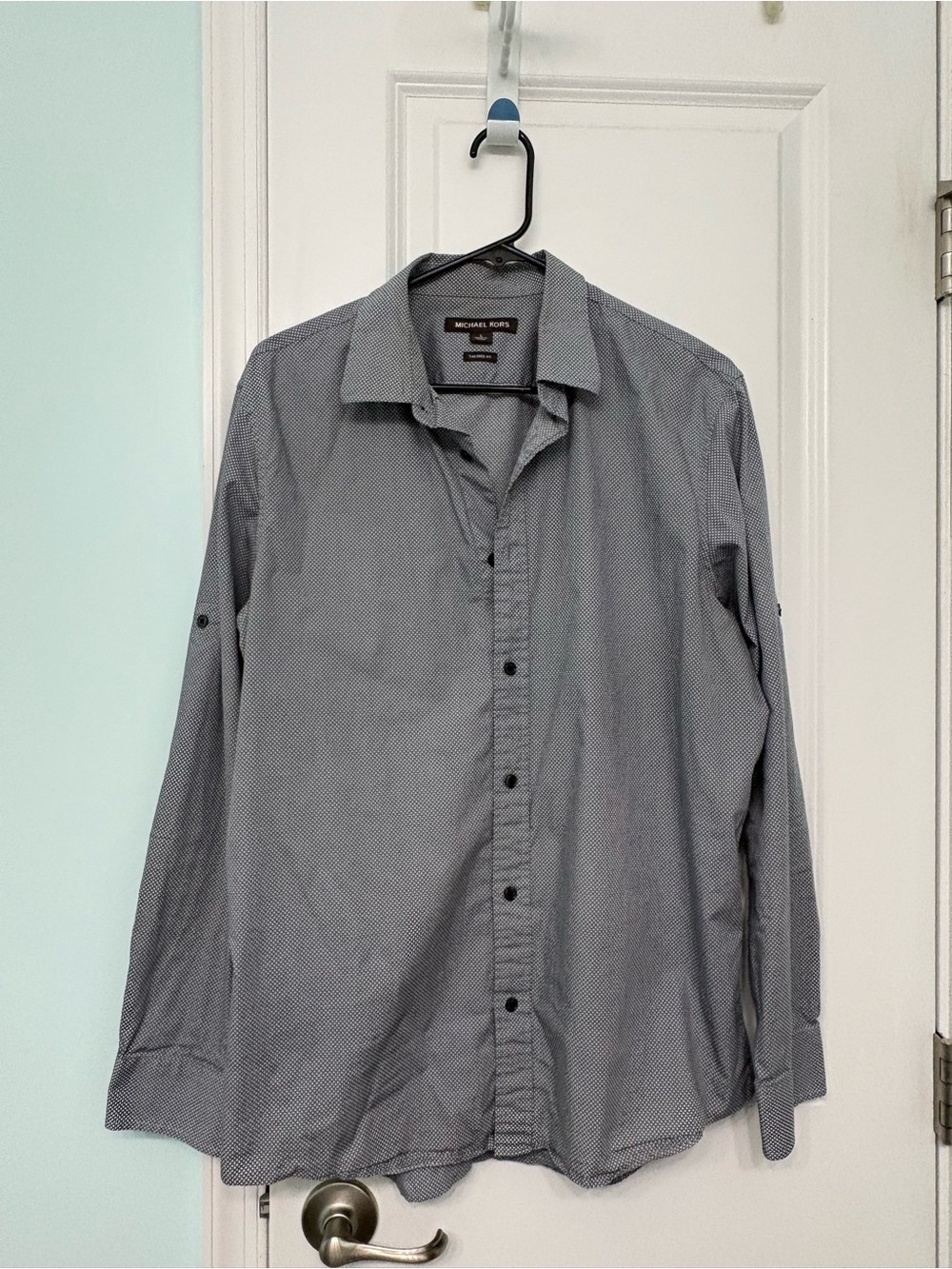 Michael Kors Men's Button-Down Microdot Shirt - Gray